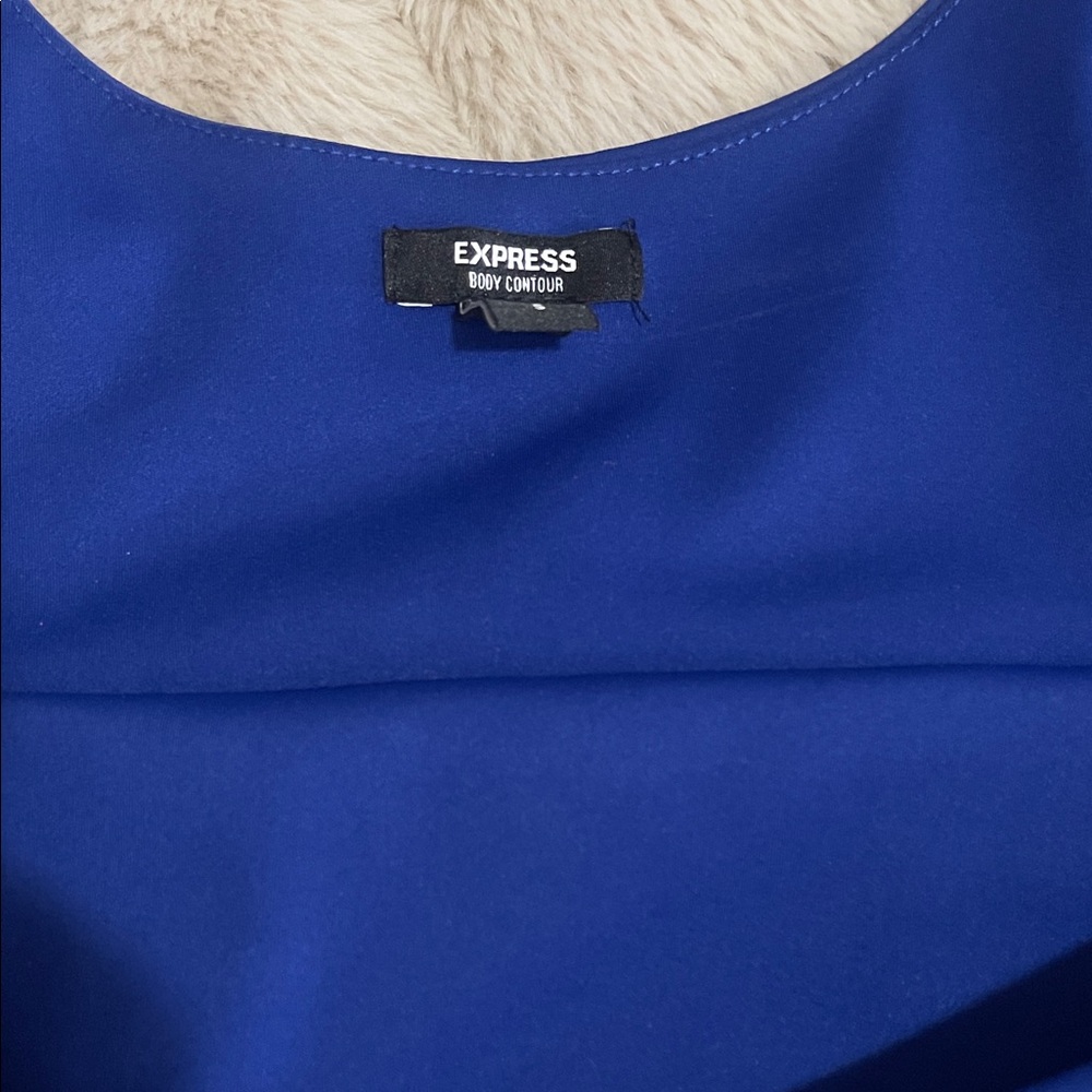 Express Royal Blue Body Contour Top